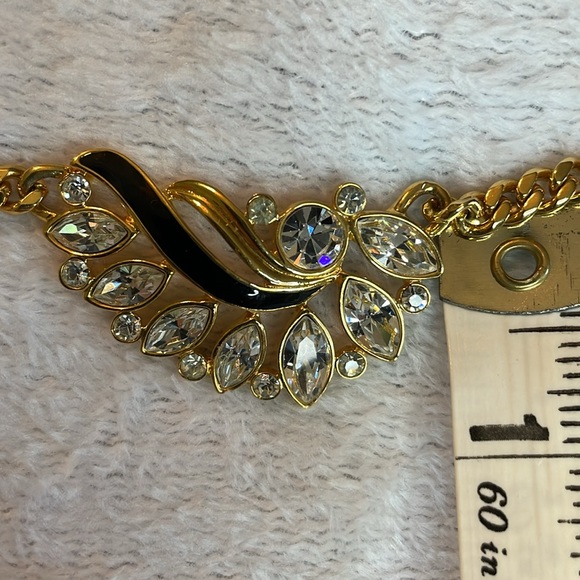 Vintage Napier Choker with crystals and black enamel accents - Picture 8 of 10